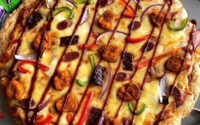 @fitwaffle’s Cheesy Meaty Pizza